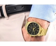 Vyriškas laikrodis Giewont Chronograph Sapphire Złoto Juodas GW6310-B4