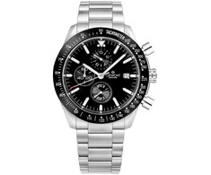 Vyriškas laikrodis Giewont Chronograph Sapphire Sidabrinė Juodas GW8720-B2