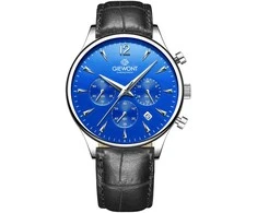 Vyriškas laikrodis Giewont Chronograph Sapphire Juodai Mėlyna GW6310-A3