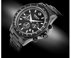 Vyriškas laikrodis Giewont Chronograph Sapphire Juodas GW3520-B1