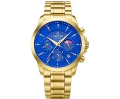 Vyriškas laikrodis Giewont Chronograph Sapphire Złoto Mėlyna GW9460-B5