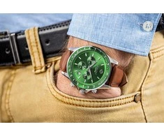 Vyriškas laikrodis Giewont Chronograph Sapphire Ruda Žalias GW3520-A6
