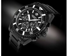 Vyriškas laikrodis Giewont Chronograph Sapphire Juodas GW3970-B4