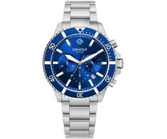 Vyriškas laikrodis Giewont Chronograph Sapphire Sidabrinė Mėlyna GW3970-B3