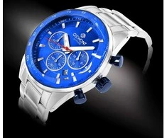 Vyriškas laikrodis Giewont Chronograph Sapphire Sidabrinė Mėlyna GW9140-B3