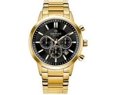 Vyriškas laikrodis Giewont Chronograph Sapphire Złoto Juodas GW8510-B5