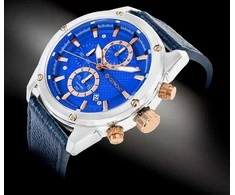 Vyriškas laikrodis Giewont Chronograph Sapphire Sidabrinė Mėlyna GW8810-A2