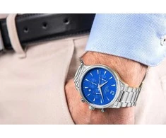 Vyriškas laikrodis Giewont Chronograph Sapphire Sidabrinė Mėlyna GW6310-B3