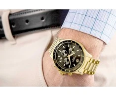 Vyriškas laikrodis Giewont Chronograph Sapphire Złoto Juodas GW3520-B4