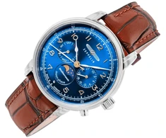 Vyriškas laikrodis ZEPPELIN Mediterranee Moonphase 9636-3 + BOX