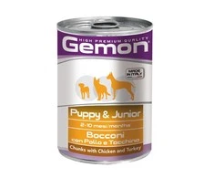 Gemon all breeds puppy konservuotas pašaras su vištienos ir kalakutienos gabaliukais 415g
