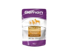 Gemon all breeds puppy konservuotas pašaras jauniems šuniukams su vištienos gabalėliais 100g