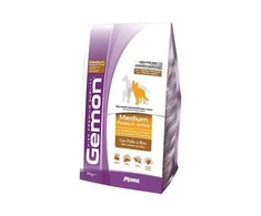 Gemon medium puppy visavertis pašaras jauniems šuniukams su vištiena ir ryžiais 3kg