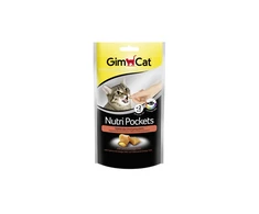Gimborn GimCat Nutri Pockets with Salmon &amp; Omega 3&amp;6 skanėstai katėms su Lašiša, Omega 3 ir 6 riebalų rūgštimis 60g
