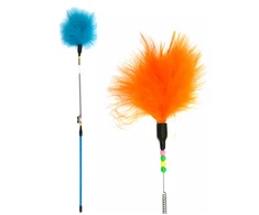Gimborn GIMCAT žaislas katėms lazdelė su spyruokle,plunksnomis ir varpeliais, 46cm