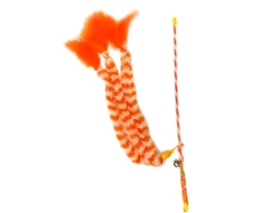 Gimborn GIMCAT žaislas katėms pagaliukas su triguba pliušine uodega ir varpeliu, 46cm