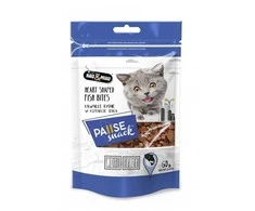 Hau&amp;Mau Hau&amp;Miau skanėstai katėms žuvies kąsneliai širdies formos 60g
