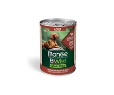 Monge Bwild adult konservuotas pašaras su ėriena, moliūgais ir cukinijomis 400g