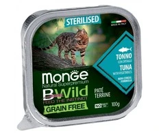 Monge BWild adult paštetas sterilizuotoms katėms su tunu ir daržovėmis 100g
