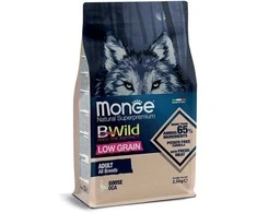 Monge BWild adult sausas pašaras suaugusiems šunims su žąsiena 12kg