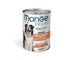 Monge Fresh Senior konservuotas pašaras pagyvenusiems šunims su kalakutiena ir daržovėmis 400g
