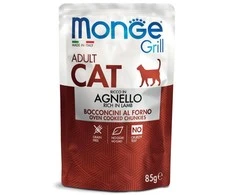 Monge GRILL Adult konservuotas pašaras katėms su ėriena 85g