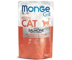 Monge GRILL Kitten konservuotas pašaras kačiukams su lašiša 85g