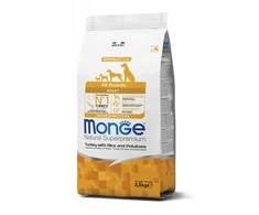 Monge spec. line monoprotein adult sausas pašaras visų veislių suaugusiems šunims su kalakutiena, ryžiais, bulvėmis 2,5kg