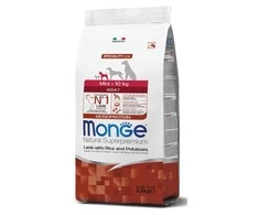 Monge spec. line monoprotein mini adult sausas pašaras mažų veislių suaugusiems šunims su ėriena, ryžiais, bulvėmis 2,5kg