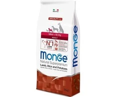 Monge spec. line monoprotein mini adult sausas pašaras mažų veislių suaugusiems šunims su ėriena, ryžiais, bulvėmis 7,5kg