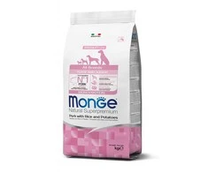 Monge spec. line monoprotein puppy sausas pašaras visų veislių jauniems šuniukams su kiauliena, ryžiais ir bulvėmis 12kg