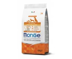Monge spec. line monoprotein puppy sausas pašaras visų veislių jauniems šuniukams su antiena, ryžiais ir bulvėmis 2,5kg