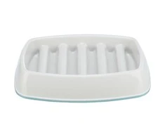 TRIXIE Lėto ėdimo dubenėlis, plast.-TPR, 0.25 l-21x14 cm, pilkas