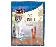 TRIXIE PREMIO Stick Quintett, poultry-liver, skanėstas katėms 5x5 g