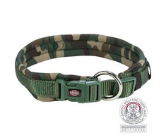TRIXIE Premium antkaklis, platus su neoprenu L-XL 56-62cm/25mm, kamufl./miško