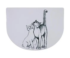 TRIXIE Pussy Cat Kilimėlis dubenėliams, 40x30 cm, baltas