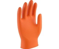 Oranžinės nitrilinės pirštinės SANTEX Flash Oranžinis Power, 50 vnt., M, 8,5 g - XL