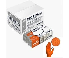 Oranžinės nitrilinės pirštinės SANTEX Flash Oranžinis Power, 50 vnt., M, 8,5 g - XL