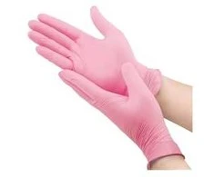 Rausvos nitrilinės pirštinės SANTEX Nitriflex Rose 100 vnt., 3,5 g - S