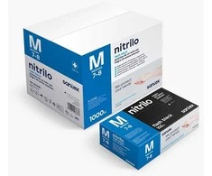 Santex Juodos nitrilinės pirštinės NITRILO FLASH Juodas AQL 1,5, 100 vnt., 6 g - S