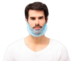Santex Vienkartiniai antbarzdžiai Mėlynas PP BEARD COVER 100vnt.