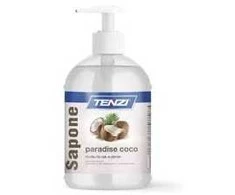 Tenzi Skystas muilas rankoms ir kūnui subtilaus kokoso aromato Sapone Paradise Coco, 500 ml