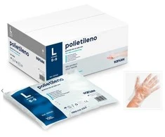 Vienkartinės polietileno pirštinės Santex Transparent Polyethylene 100 pak. x 100 vnt., 0,5