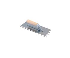 Dantyta glaistyklė, apvaliais dantimis su medine rankena, 9 mm, 28x12cm
