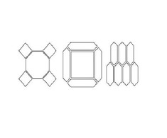 Kryžiukai plytelių tarpams, šešiakampėms (200 vnt), 3 mm