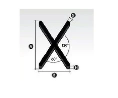 Kryžiukai plytelių tarpams, šešiakampėms (200 vnt), 2 mm