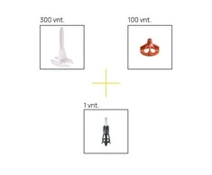 Raimondi Lyginimo sistemos rinkinys, VITEXPRESS įrankis (1 vnt), apkabos VITE (300 vnt) ir VITE viršutinė dalis (100 vnt), 3-15mm