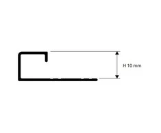 Profilis Aliuminis baltas, h 10 mm, L 2,7 m
