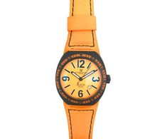 Laikrodis MONTRES DE LUXE 09BK-2502. Kwarcowy, Kolor oranžinė. Unisex.