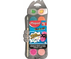 Akvareliniai dažai Maped ColorPeps 12 kubelių+teptukas plastikinė dėžutė
